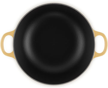 Le Creuset Marmite Cast Iron Soup Pot Casserole With Lid 22cm Honey